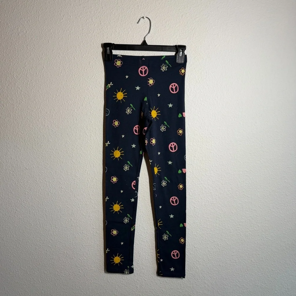 Old‎ Navy Leggings Girls XL (14-16) Multicolor Printed Logo Cotton Running Yoga